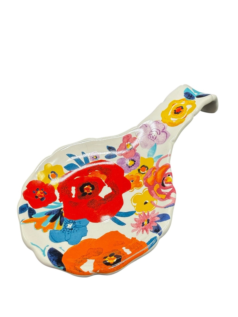 Pioneer Woman Flea Market Floral Stoneware Spoon Rest